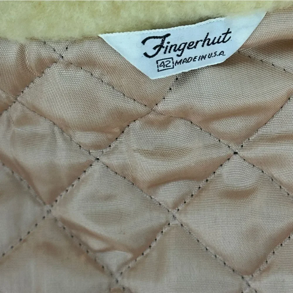 Fingerhut Mens Quilt Lined Vest Size 42 70's Southwestern‎ Hipster Vintage